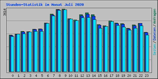 Stunden-Statistik im Monat Juli 2020