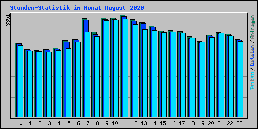 Stunden-Statistik im Monat August 2020