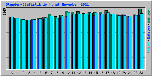 Stunden-Statistik im Monat November 2021