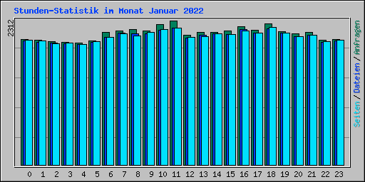 Stunden-Statistik im Monat Januar 2022