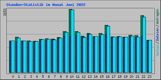 Stunden-Statistik im Monat Juni 2022