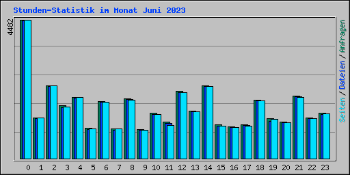 Stunden-Statistik im Monat Juni 2023