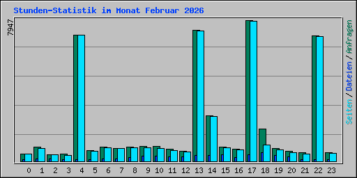 Stunden-Statistik im Monat Februar 2026