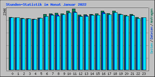 Stunden-Statistik im Monat Januar 2022