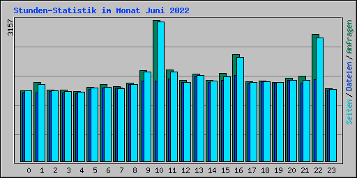 Stunden-Statistik im Monat Juni 2022