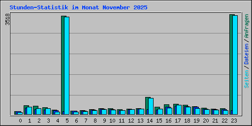 Stunden-Statistik im Monat November 2025