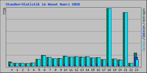 Stunden-Statistik im Monat Maerz 2026