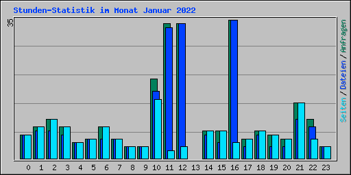 Stunden-Statistik im Monat Januar 2022