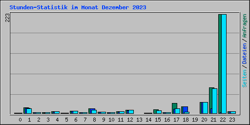 Stunden-Statistik im Monat Dezember 2023