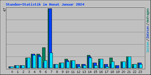 Stunden-Statistik im Monat Januar 2024