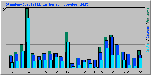 Stunden-Statistik im Monat November 2025